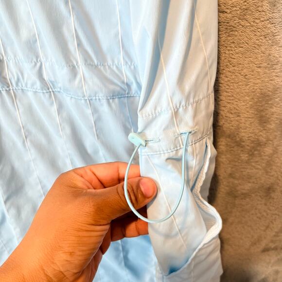 Marmot Women's Gretchen‎ Dress Size Large Corydalis Blue UPF 50 Hiking Gorpcore - Picture 5 of 8